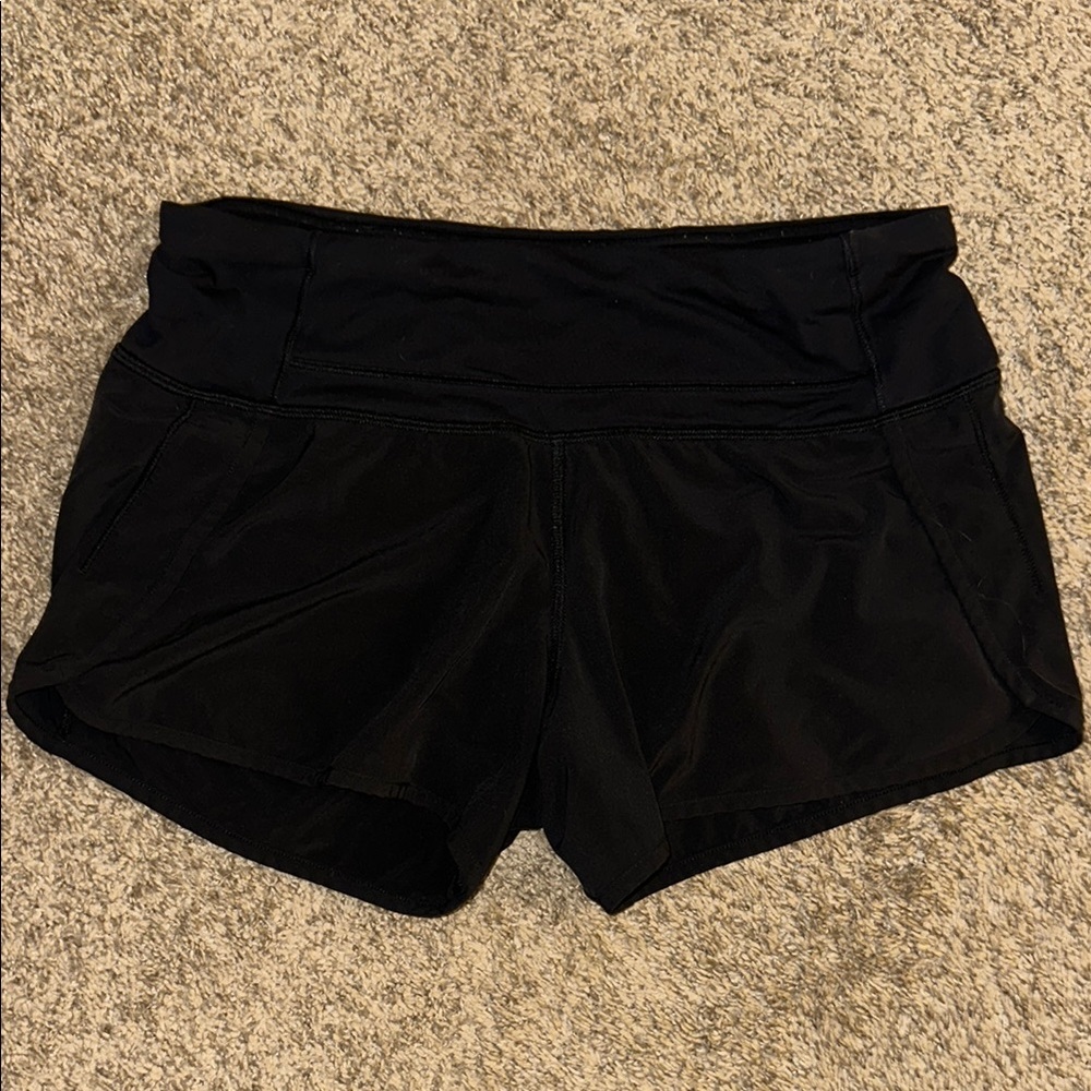 Lululemon Athletica Black Athletic Shorts Lightweight Elastic Waist